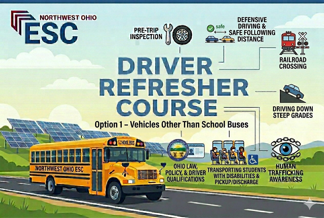Image for NWOESC Ohio Driver Training: Option 1 - Vehicles Other Than School Buses (2 Hour) 
